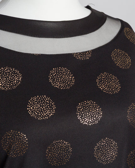 Официална празнична туника със златисти точки в големи размери