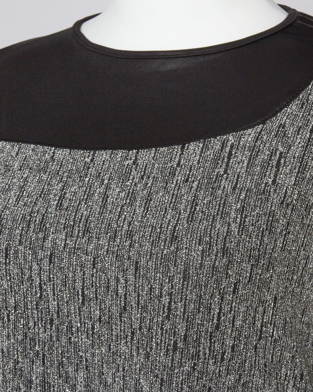 Официална сребриста туника със свободна кройка