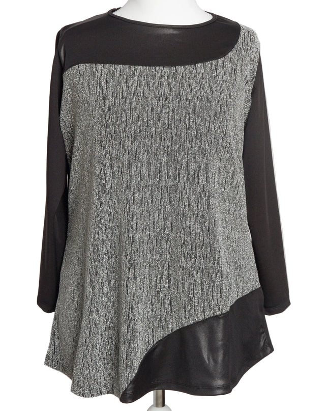 Официална сребриста туника със свободна кройка