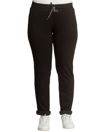 Спортно-елегантно дамско долнище с ластик и връзки