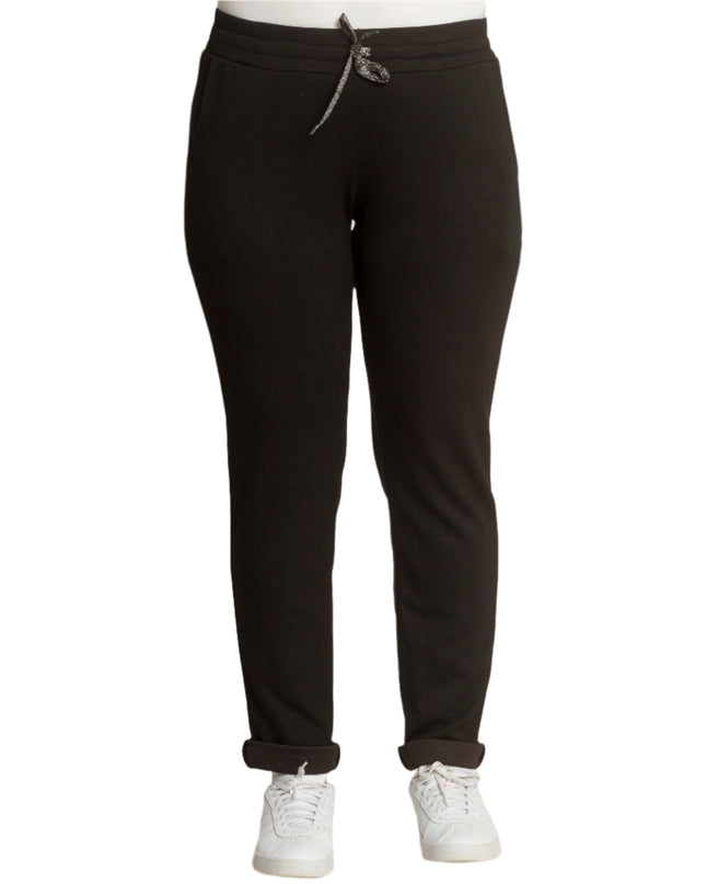 Спортно-елегантно дамско долнище с ластик и връзки