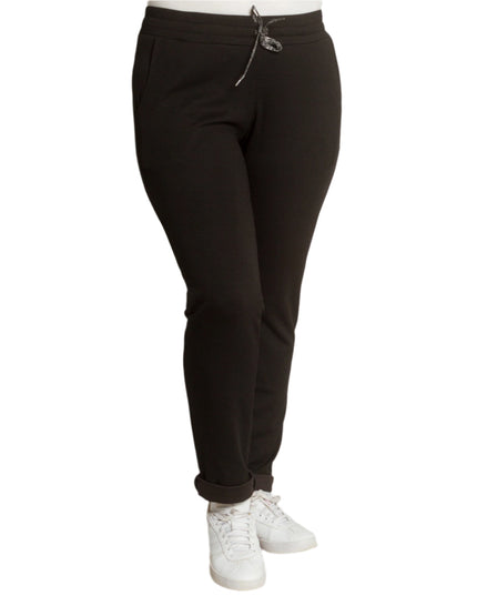 Спортно-елегантно дамско долнище с ластик и връзки