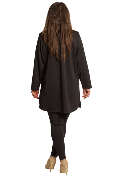 Туника в големи размери с абстрактен десен