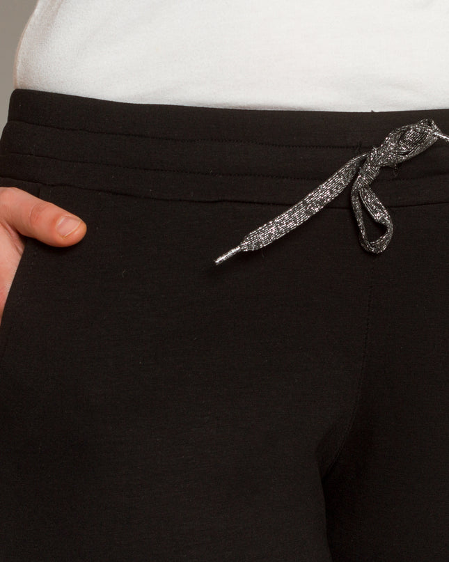 Спортно-елегантно дамско долнище с ластик и връзки