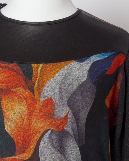 Свободна туника с многоцветен флорален принт