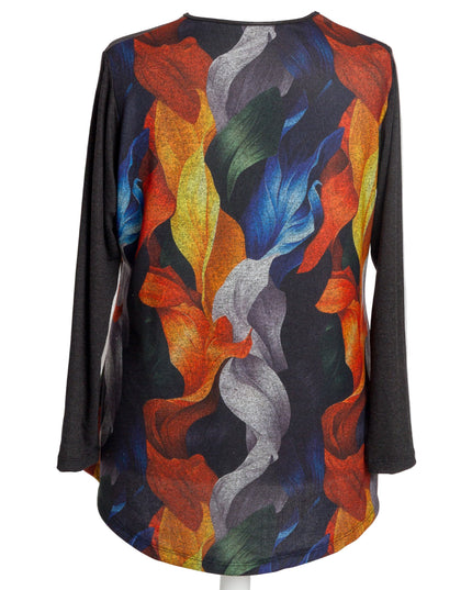 Свободна туника с многоцветен флорален принт