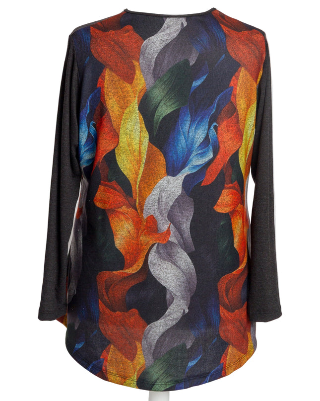 Свободна туника с многоцветен флорален принт