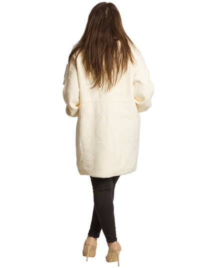 Дълго яке в големи размери с качулка и цип