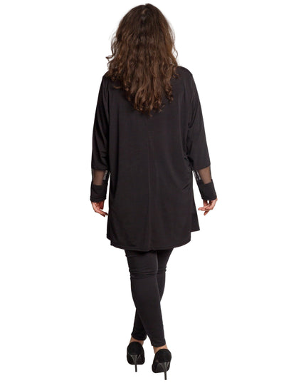 Елегантна туника с декоративни камъни и флорални акценти