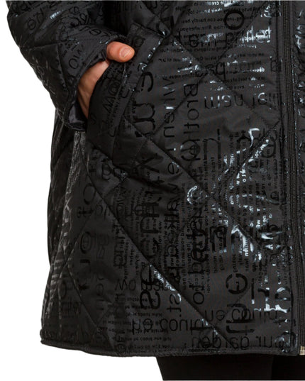 4XL,5XL Зимно макси дамско яке с качулка – С надписи - Maxi Market