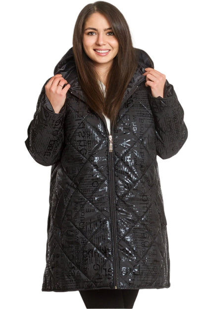 4XL,5XL Зимно макси дамско яке с качулка – С надписи - Maxi Market