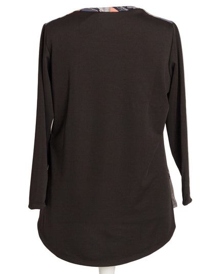 Макси елегантна туника с акцент от дантела и разкроена кройка