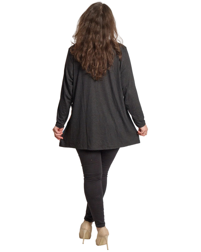 Макси туника със многоцветен десен и  джобчета