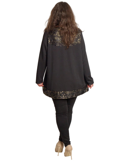 Официална туника с релефни златисти орнаменти в големи размери