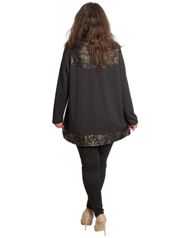 Официална туника с релефни златисти орнаменти в големи размери