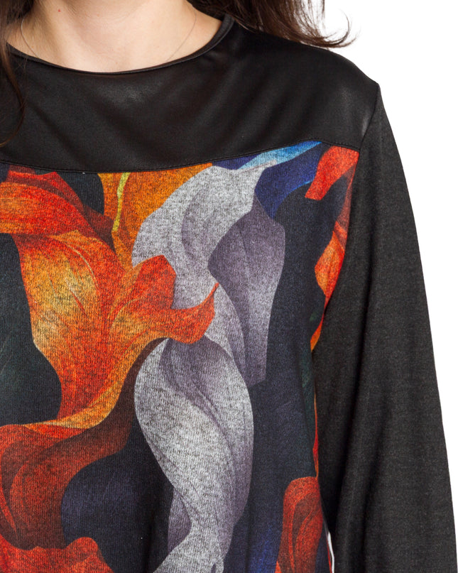 Свободна туника с многоцветен флорален принт