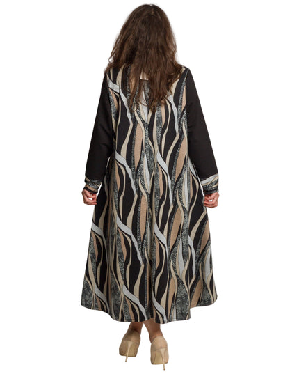 Елегантна рокля с разкроена кройка в големи размери