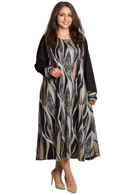 Елегантна рокля с разкроена кройка в големи размери