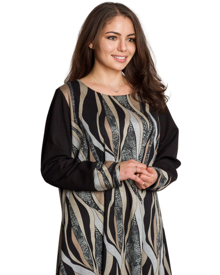 Елегантна рокля с разкроена кройка в големи размери