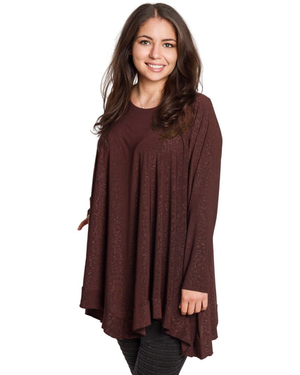 Разкроена туника с фин релеф и елегантна линия в големи размери