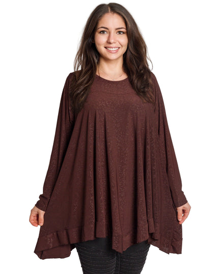 Разкроена туника с фин релеф и елегантна линия в големи размери