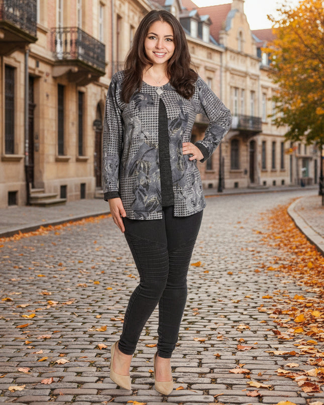 Стилна макси туника с брошка – За официални поводи