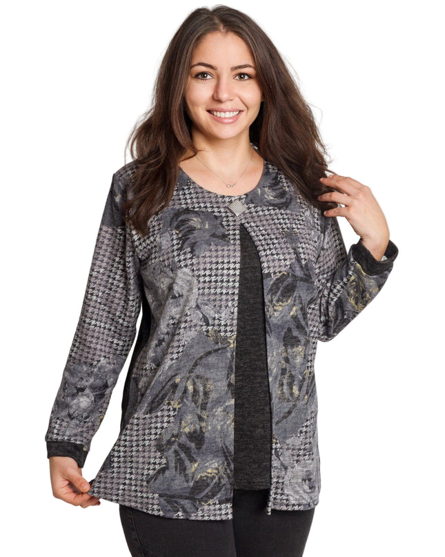 Стилна макси туника с брошка – За официални поводи