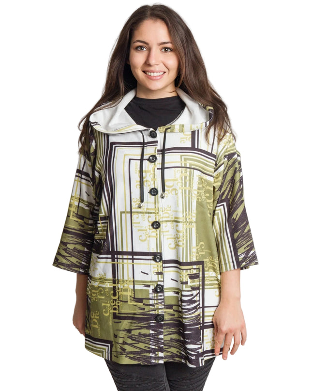 Жакет с качулка и джобчета - Еластичен и комфортен