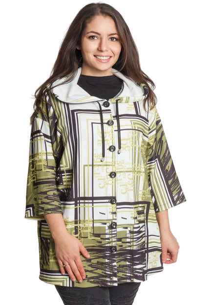 Жакет с качулка и джобчета - Еластичен и комфортен