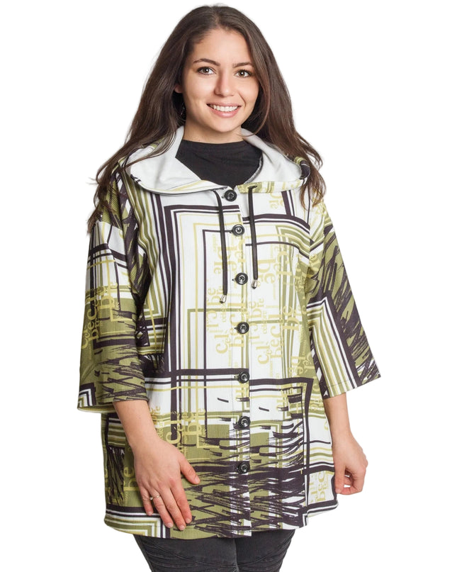 Жакет с качулка и джобчета - Еластичен и комфортен