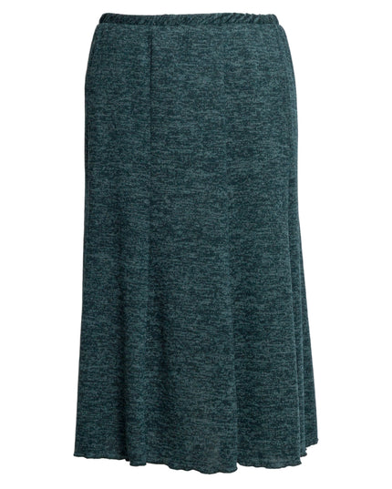 Разкроена зимна пола в зелен цвят и големи размери