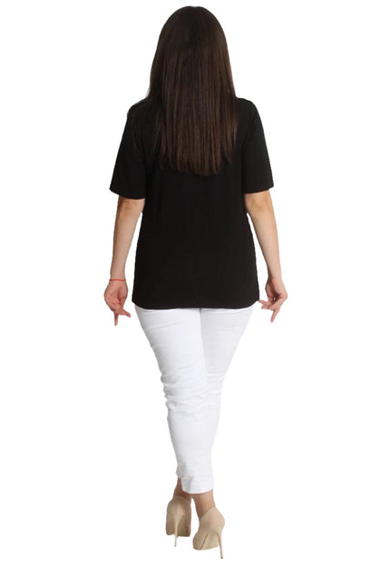 Дамска елегантна блуза с ефектно деколте - Подходяща за официални събития - Пролет - Лято - Maxi Market