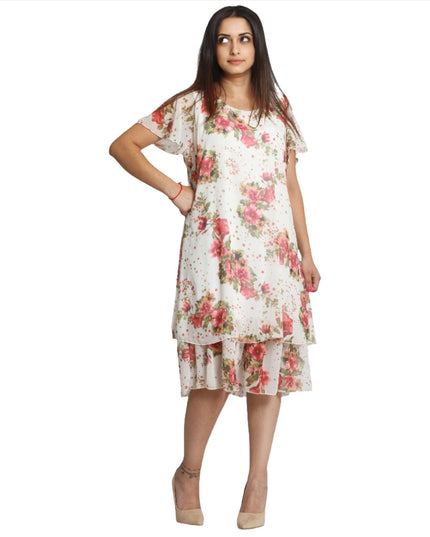 Дамска Флорална Рокля - Красив Шифон - Размери 2XL - 3XL - Пролет - Лято - Maxi Market