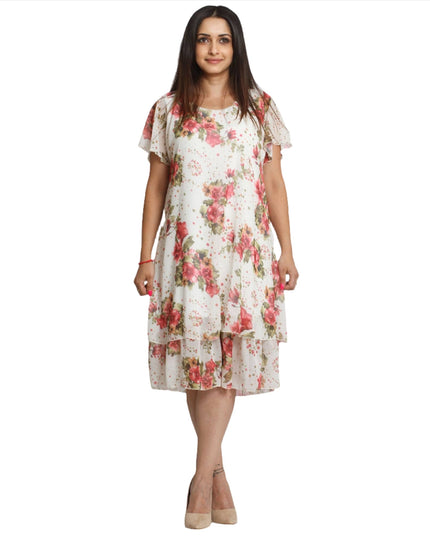 Дамска Флорална Рокля - Красив Шифон - Размери 2XL - 3XL - Пролет - Лято - Maxi Market
