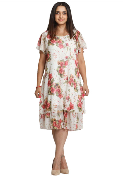 Дамска Флорална Рокля - Красив Шифон - Размери 2XL - 3XL - Пролет - Лято - Maxi Market