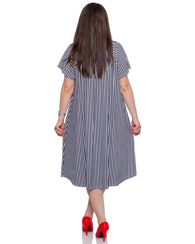 Дамска рокля в макси размери - тъмносиня - Off the Shoulder - ежедневна - Пролет - Лято - Maxi Market