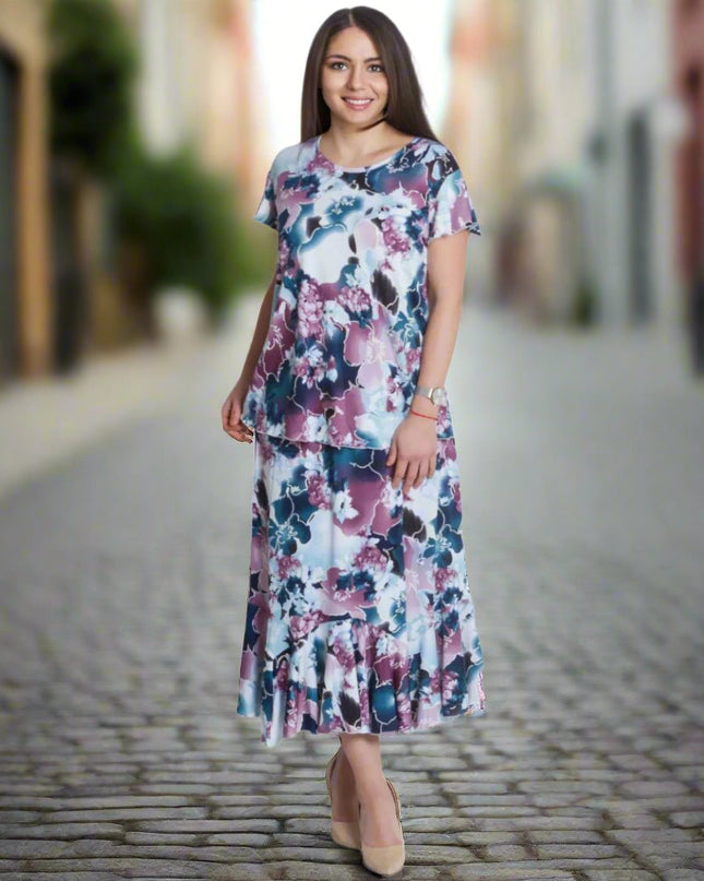Дамски сет от блуза и пола в големи размери 2XL/5XL - Maxi Market