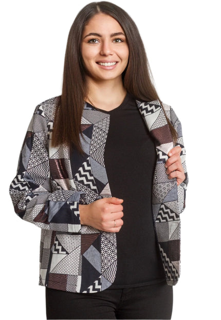 Дамско елегантно сако в големи размери - Стилно и комфортно - Maxi Market