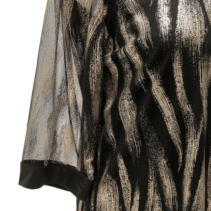 Елегантна разкроена туника с блясък - Макси размери | MaxiMarket