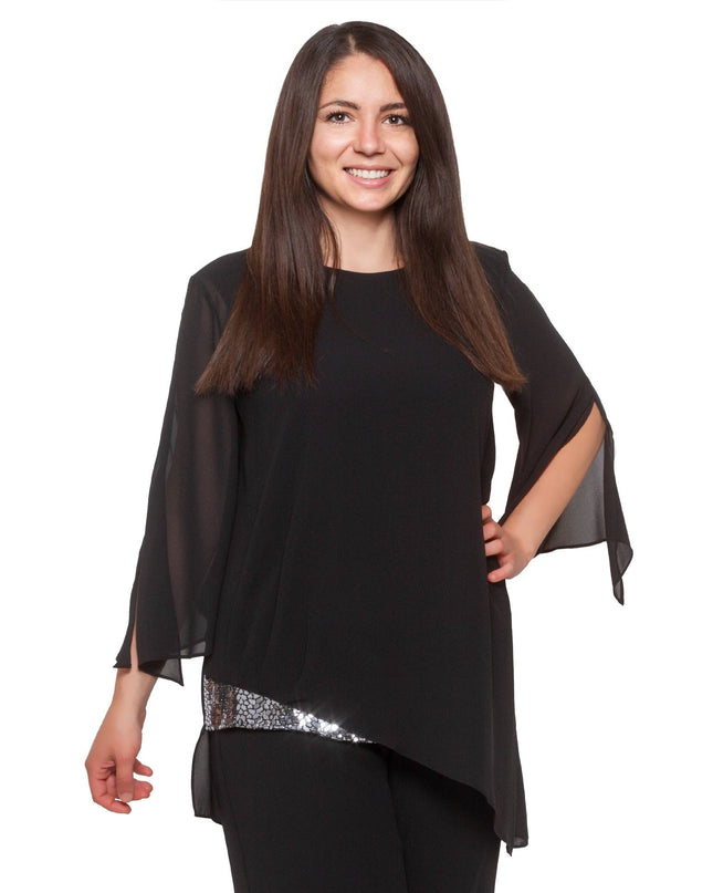 Елегантен макси комплект - Черен цвят - XL/2XL/3XL/4XL/5XL - Всички сезони - Maxi Market