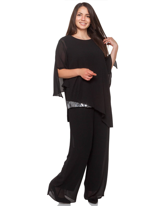 Елегантен макси комплект - Черен цвят - XL/2XL/3XL/4XL/5XL - Всички сезони - Maxi Market
