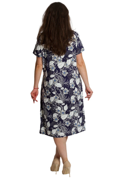 Елегантна лятна рокля с джобове и флорален десен - Maxi Market