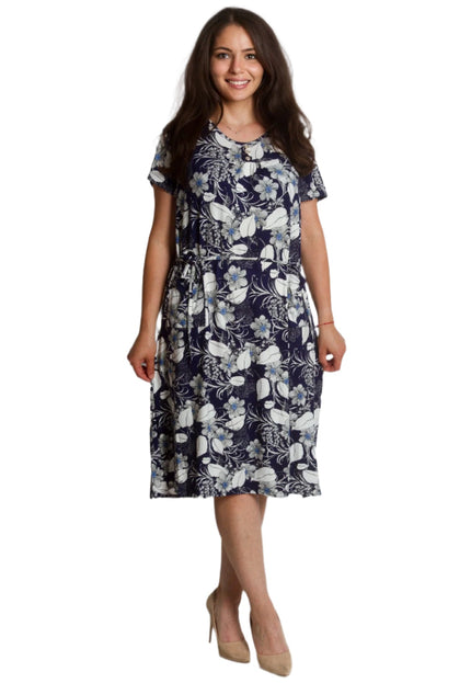 Елегантна лятна рокля с джобове и флорален десен - Maxi Market