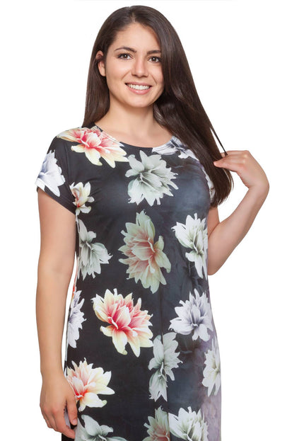 Елегантна рокля на цветя - XL, 2XL, 3XL, 4XL - Пролет - Лято - Maxi Market