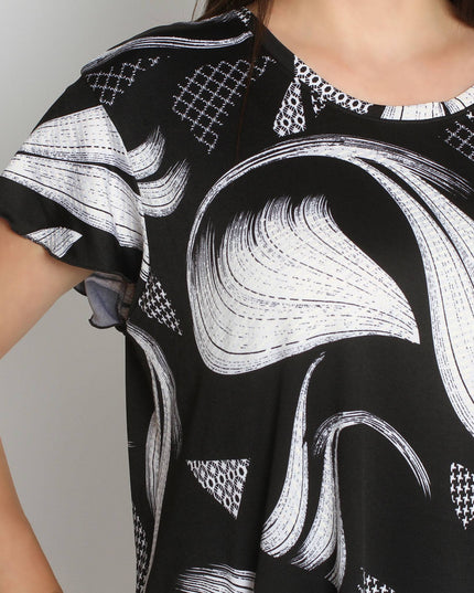 Елегантна туника с асиметричен дизайн - Удобна и Лека - 2XL, 3XL, 4XL, 5XL - Пролет - Лято - Maxi Market
