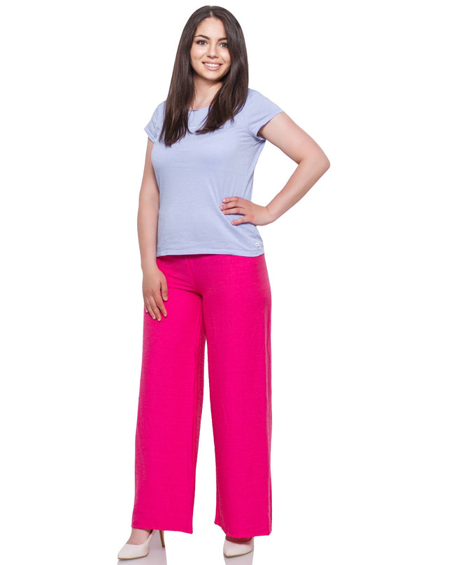 Елегантни розови панталони в макси размери - XL,2XL - Maxi Market