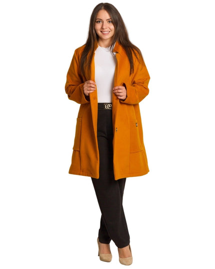 Елегантно дамско палто в големи размери - Maxi Market