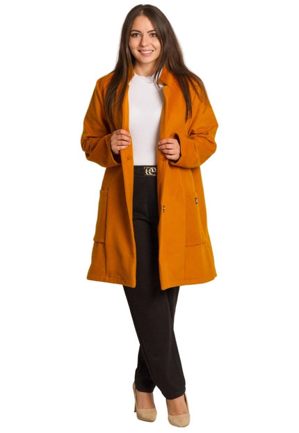 Елегантно дамско палто в големи размери - Maxi Market