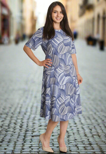 Лятна разкроена рокля - Стил и удобство - 2XL, 3XL, 4XL, 5XL - Пролет - Лято - Maxi Market