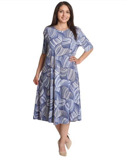 Лятна разкроена рокля - Стил и удобство - 2XL, 3XL, 4XL, 5XL - Пролет - Лято - Maxi Market